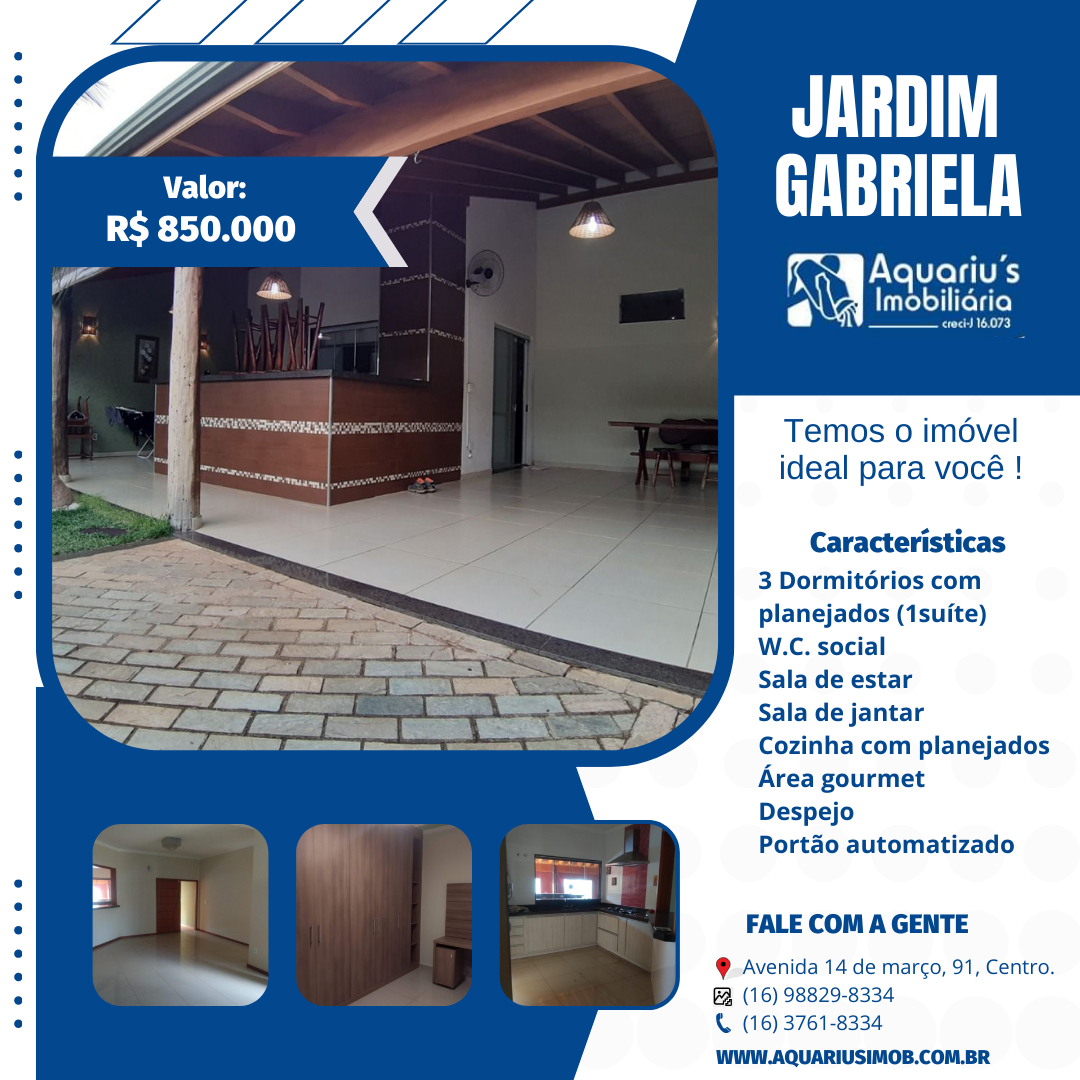 JARDIM GABRIELA – R$ 850 MIL